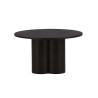 Table basse ronde noire en bois