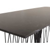 Table basse rectangulaire aspect marbre noir et pieds acier