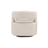 Fauteuil bouclette blanc pivotant