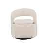 Fauteuil bouclette blanc pivotant