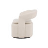 Fauteuil bouclette blanc pivotant