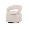 Fauteuil bouclette blanc pivotant