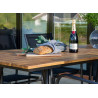 Table de jardin rectangulaire 2m bois et acier