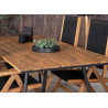 Table de jardin rectangulaire 2m bois et acier