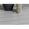 Table de jardin rectangulaire 2m gris et blanc