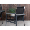 Lot de 2 fauteuils de jardin empilables noir