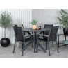 Lot de 2 fauteuils de jardin empilables noir