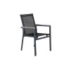 Lot de 2 fauteuils de jardin empilables noir