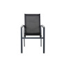 Lot de 2 fauteuils de jardin empilables noir