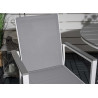 Lot de 2 fauteuils de jardin empilables gris et blanc