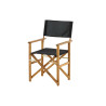 Lot de 2 chaises de jardin pliables noir et bois