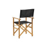 Lot de 2 chaises de jardin pliables noir et bois