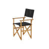 Lot de 2 chaises de jardin pliables noir et bois