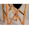 Lot de 2 chaises de jardin pliables noir et bois