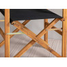 Lot de 2 chaises de jardin pliables noir et bois