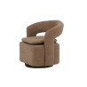 Fauteuil pivotant tissu brun clair