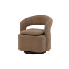 Fauteuil pivotant tissu brun clair