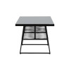 Table de jardin noire en verre et aluminium