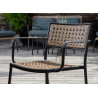 Lot de 4 chaises de jardin empilables rotin synthétique