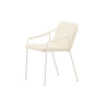 Lot de 2 chaises simili cuir et acier beige