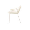 Lot de 2 chaises simili cuir et acier beige