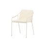 Lot de 2 chaises simili cuir et acier beige