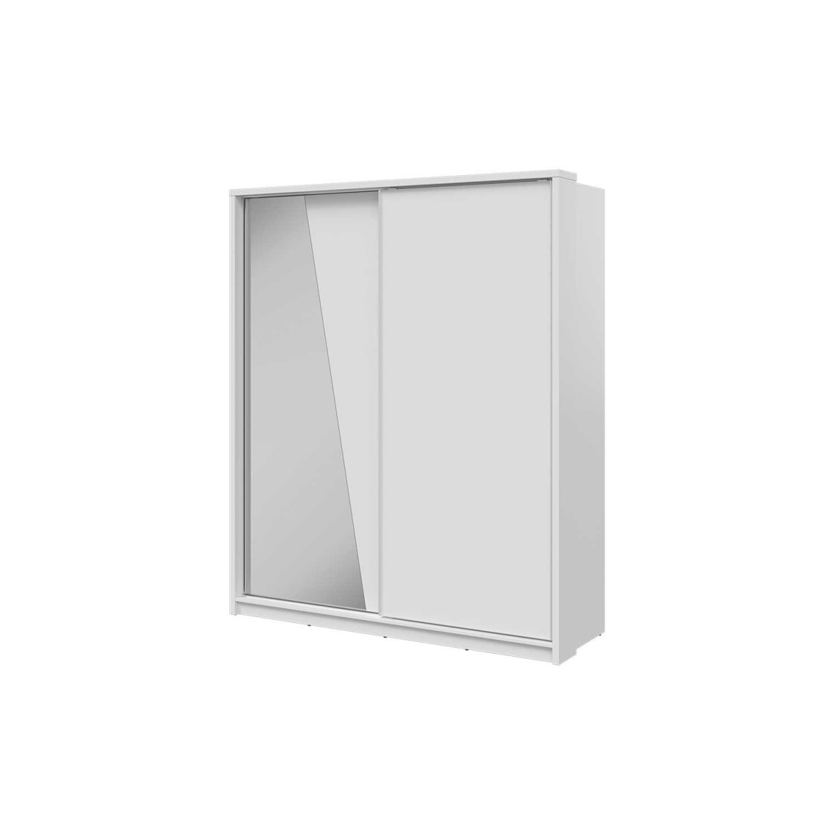 Armoire 2 portes coulissantes blanche 180 cm