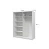 Armoire 2 portes coulissantes blanche 180 cm