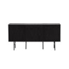 Buffet 3 portes noir bois contemporain