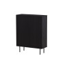 Commode 2 portes noir bois contemporain