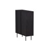 Commode 2 portes noir bois contemporain