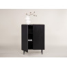 Commode 2 portes noir bois contemporain