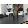 Table noire 160-200 cm avec rallonge centrale