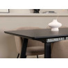 Table noire 160-200 cm avec rallonge centrale