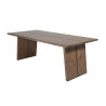 Table à manger en bois chêne foncé 2m10