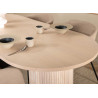 Table de repas ovale chêne blanchi et noir 2m