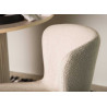 Chaises design en tissu bouclé beige