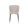 Chaises design en tissu bouclé beige