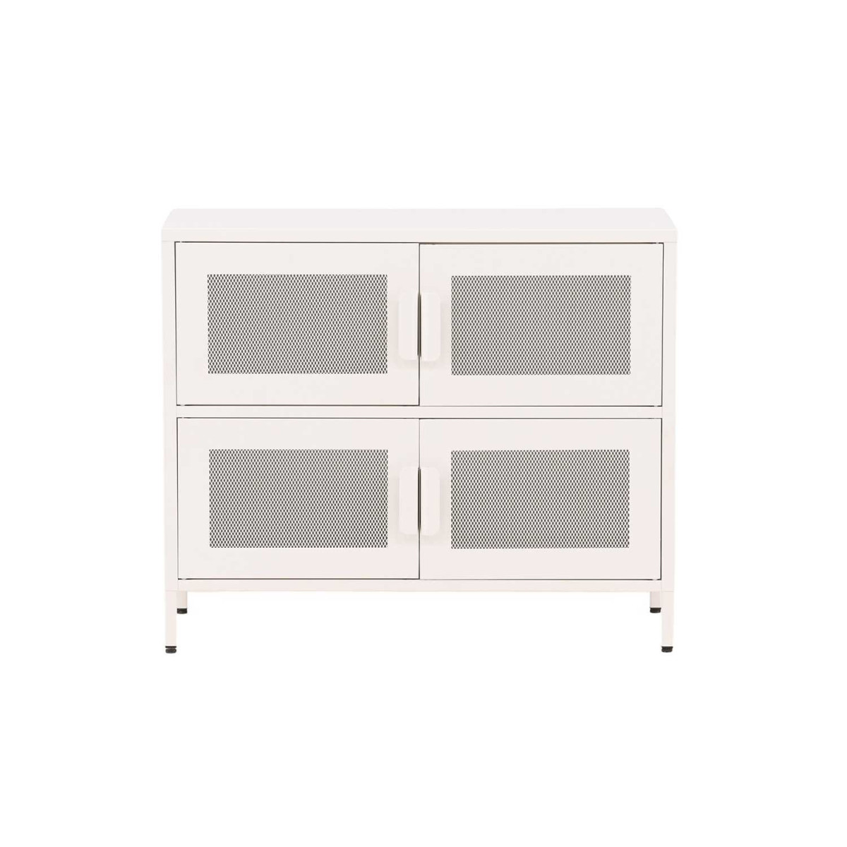 Commode en acier blanc 4 portes
