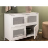 Commode en acier blanc 4 portes