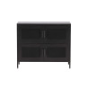 Commode en acier noir 4 portes