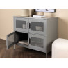 Commode en acier gris 4 portes