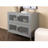 Commode en acier gris 4 portes