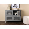 Commode en acier gris 4 portes