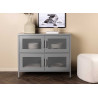 Commode en acier gris 4 portes