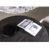 Table ronde en bois 120 cm moka et noir