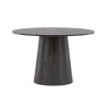 Table ronde en bois 120 cm moka et noir