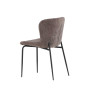 Chaises modernes en tissu bouclé gris marron