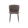 Chaises modernes en tissu bouclé gris marron