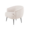 Fauteuil beige en tissu velours côtelé